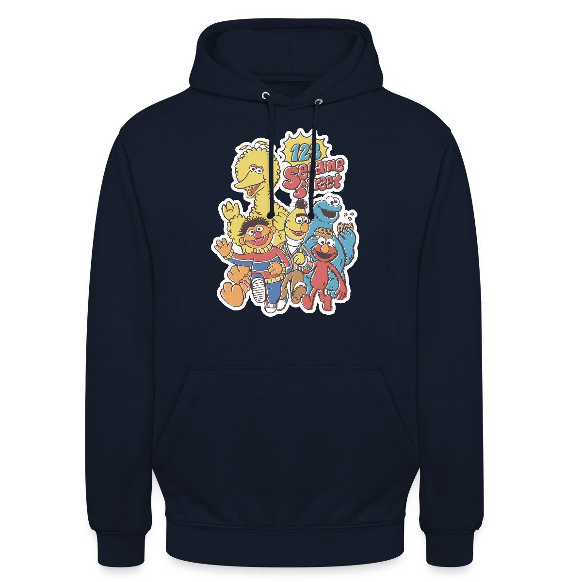 Spreadshirt Hoodie Sesamstraße 123 Sesame Street Charaktere Unisex Hoodie (1-tlg)