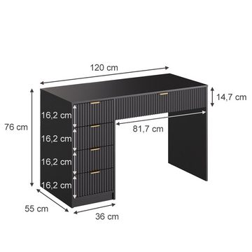 Vicco Schminktisch Kosmetiktisch LETTI Schwarz