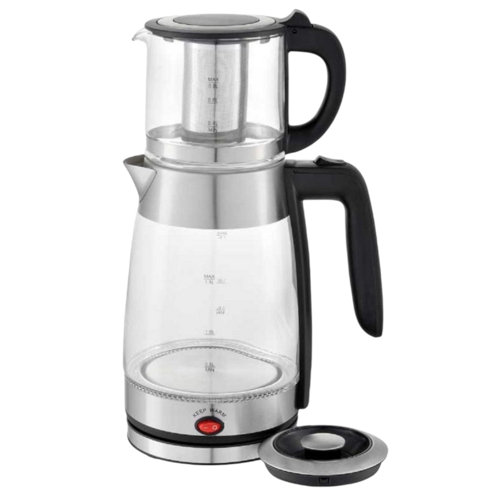 Teeautomat Glas-Wasserkocher mit Teekanne - Premium Qualität für Ihr Zuhause 2,6L