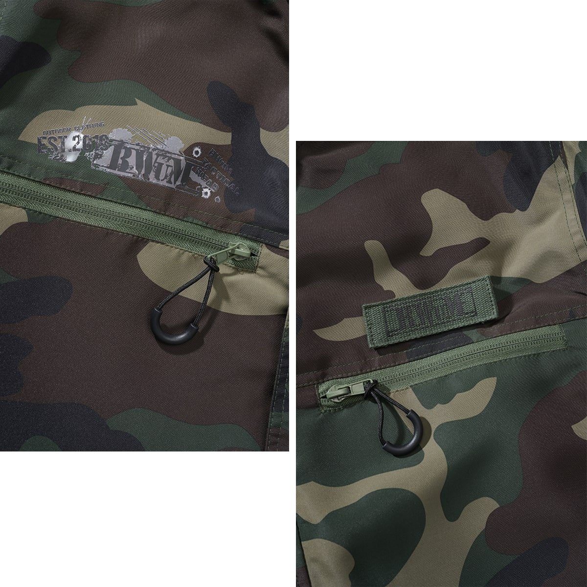 BWuM Windbreaker BWuM Tactical Windbreaker Zipper Fleece + Patch & Flaggen