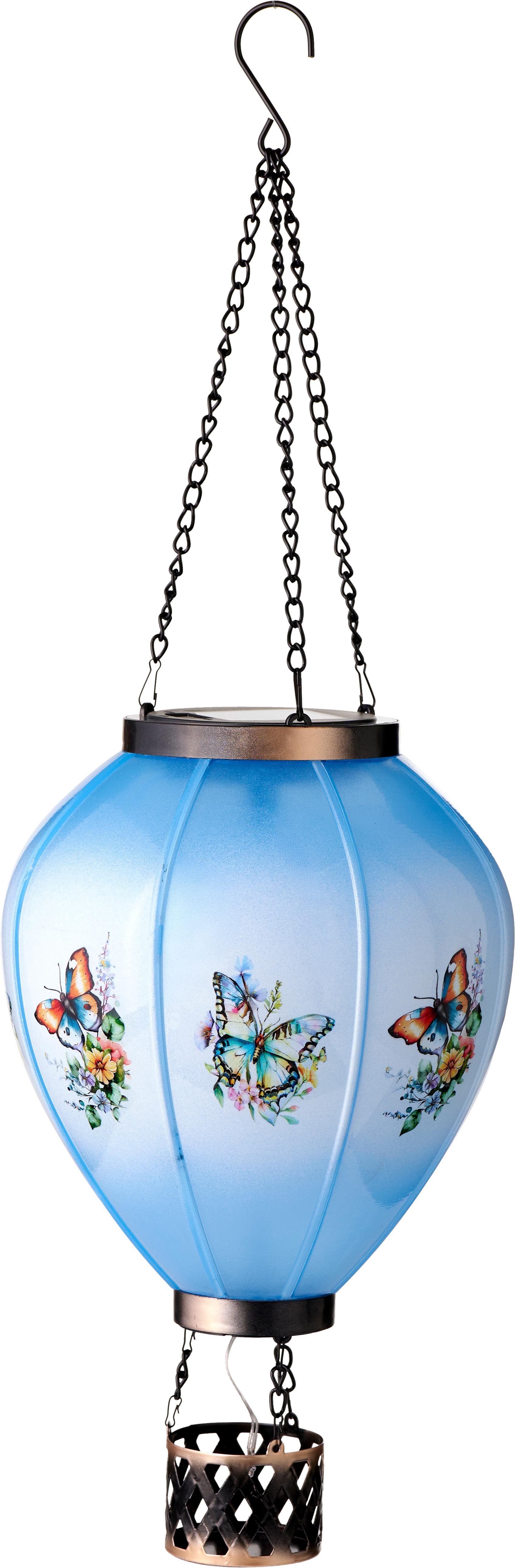Northpoint LED Laterne Solar Heißluftballon Windlicht Dekoration 58cm Flammeneffekt