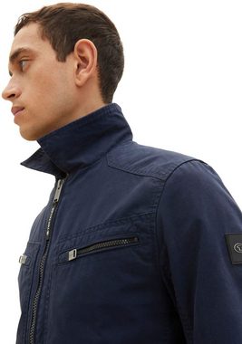 TOM TAILOR Canvasjacke mit Logo-Badge am Ärmel