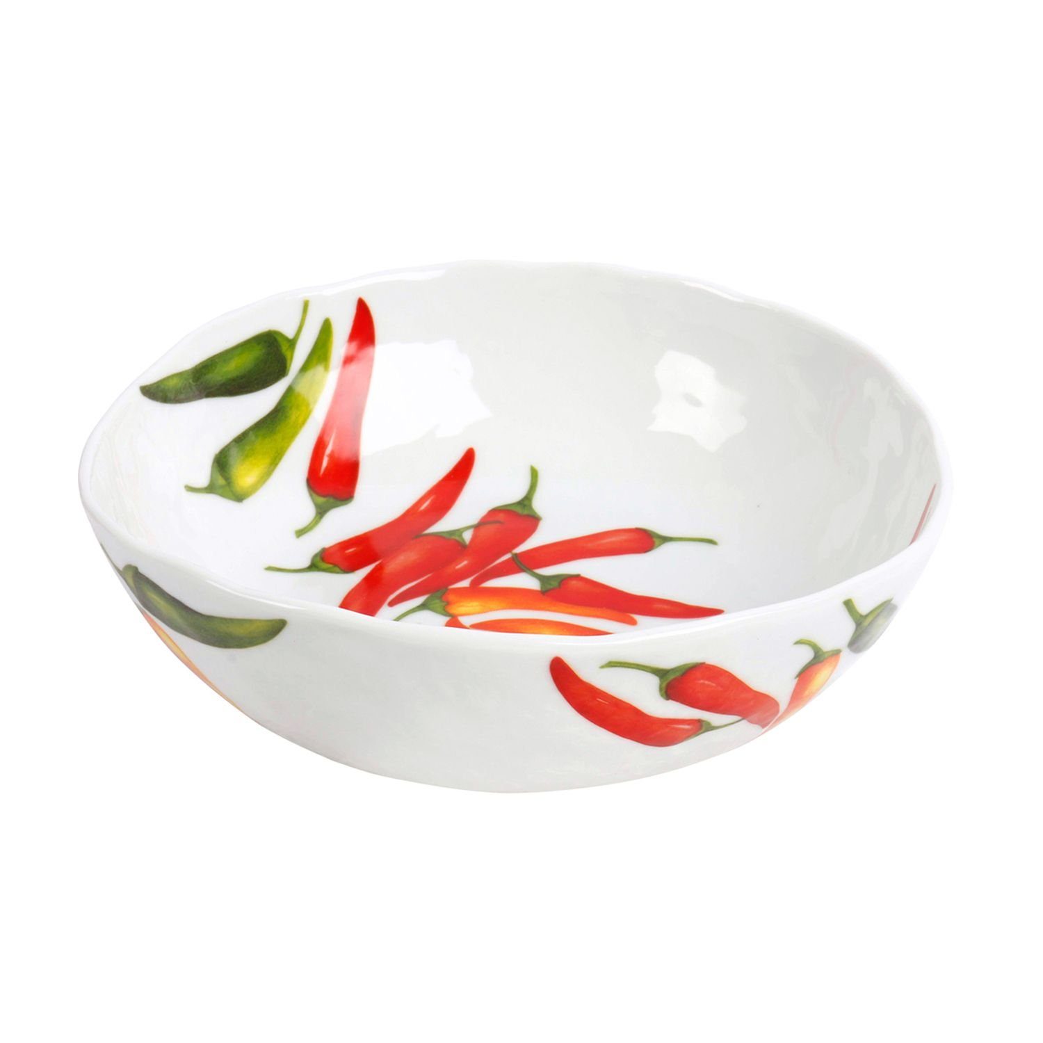 TAITÙ Salatschüssel Dieta Mediterranea Vegetables Peperoncini, Porzellan