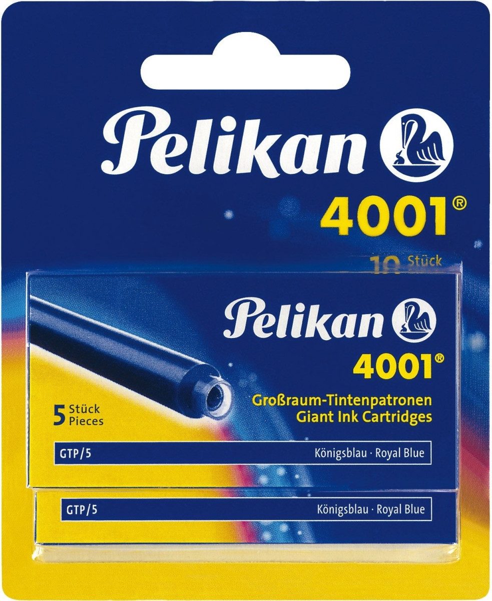 Pelikan Füllhalter Tintenpatrone 4001 Großraum GTP/5 königsblau Blister Inhalt 2 Stück