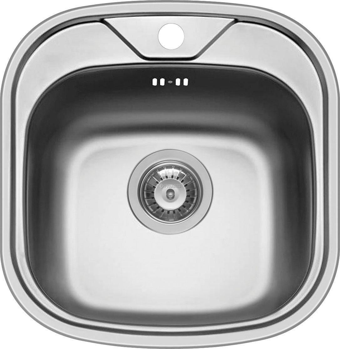 Pyramis Edelstahlspüle, rechteckig, 46/48 cm