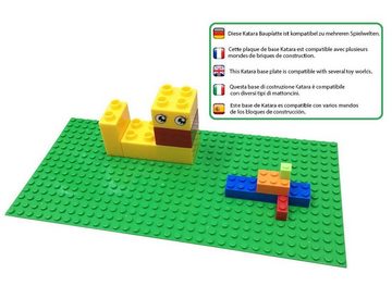 Katara Konstruktionsspielsteine Grundbauplatte 50x50 Noppen, verschiedene Farben, (1er Set), Grün, 100% Kompatibel Sluban, Papimax, Q-Bricks, LEGO®