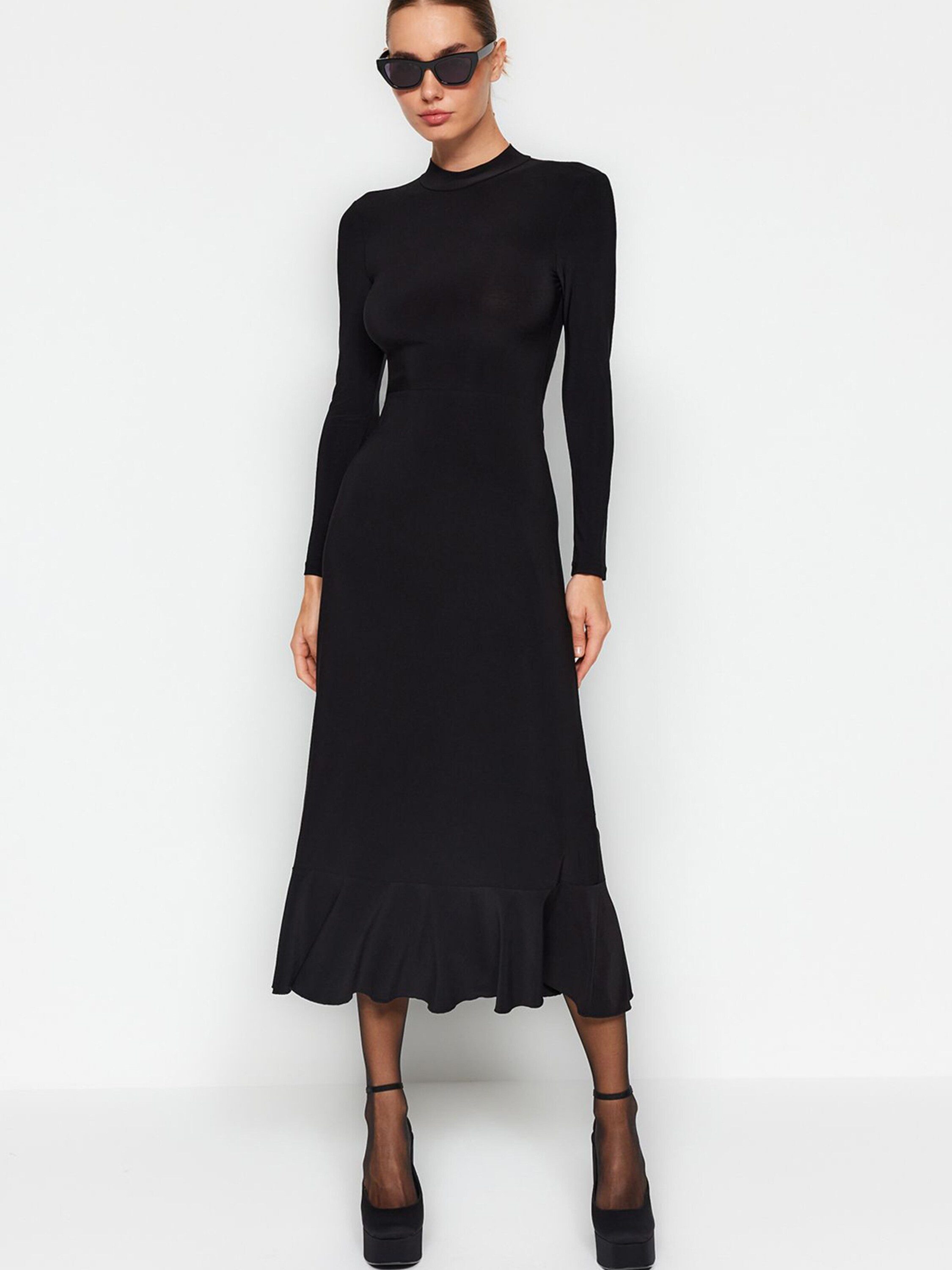 Trendyol Midikleid (1-tlg) Drapiert/gerafft