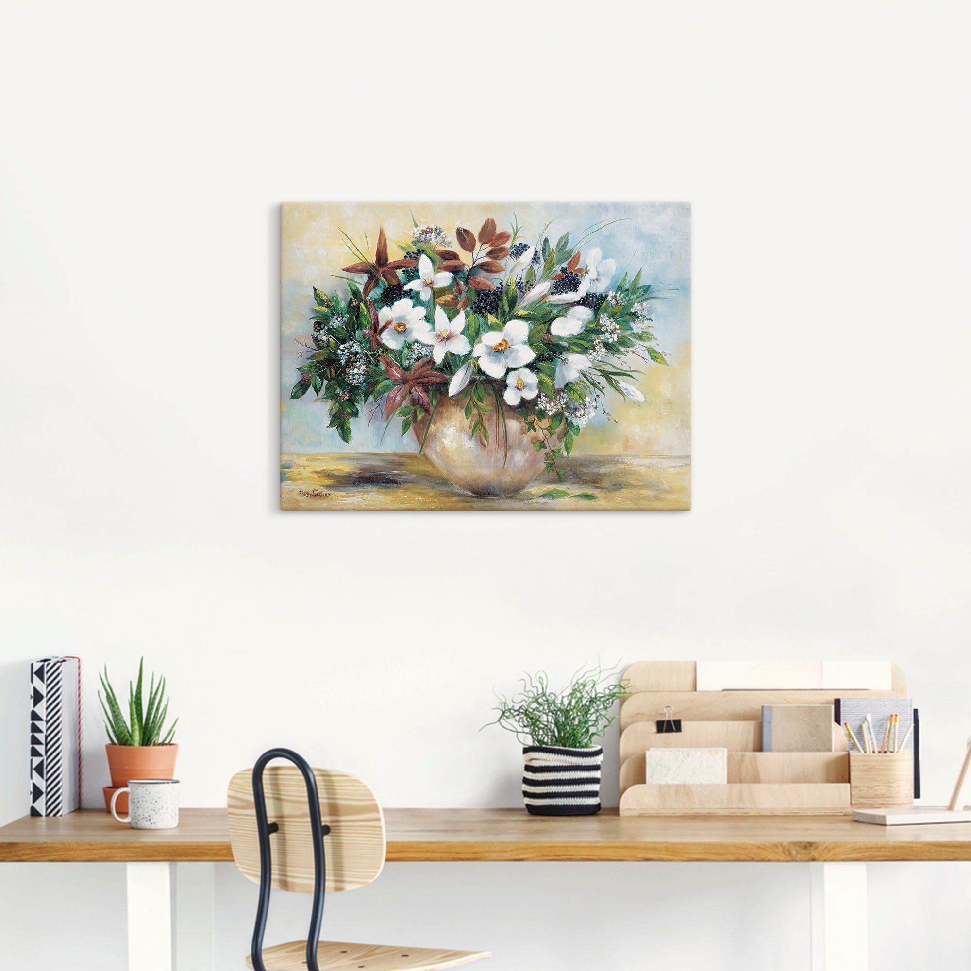 Artland Leinwandbild Großzügige Blüten, Blumen (1 St), auf Holzrahmen gespannt