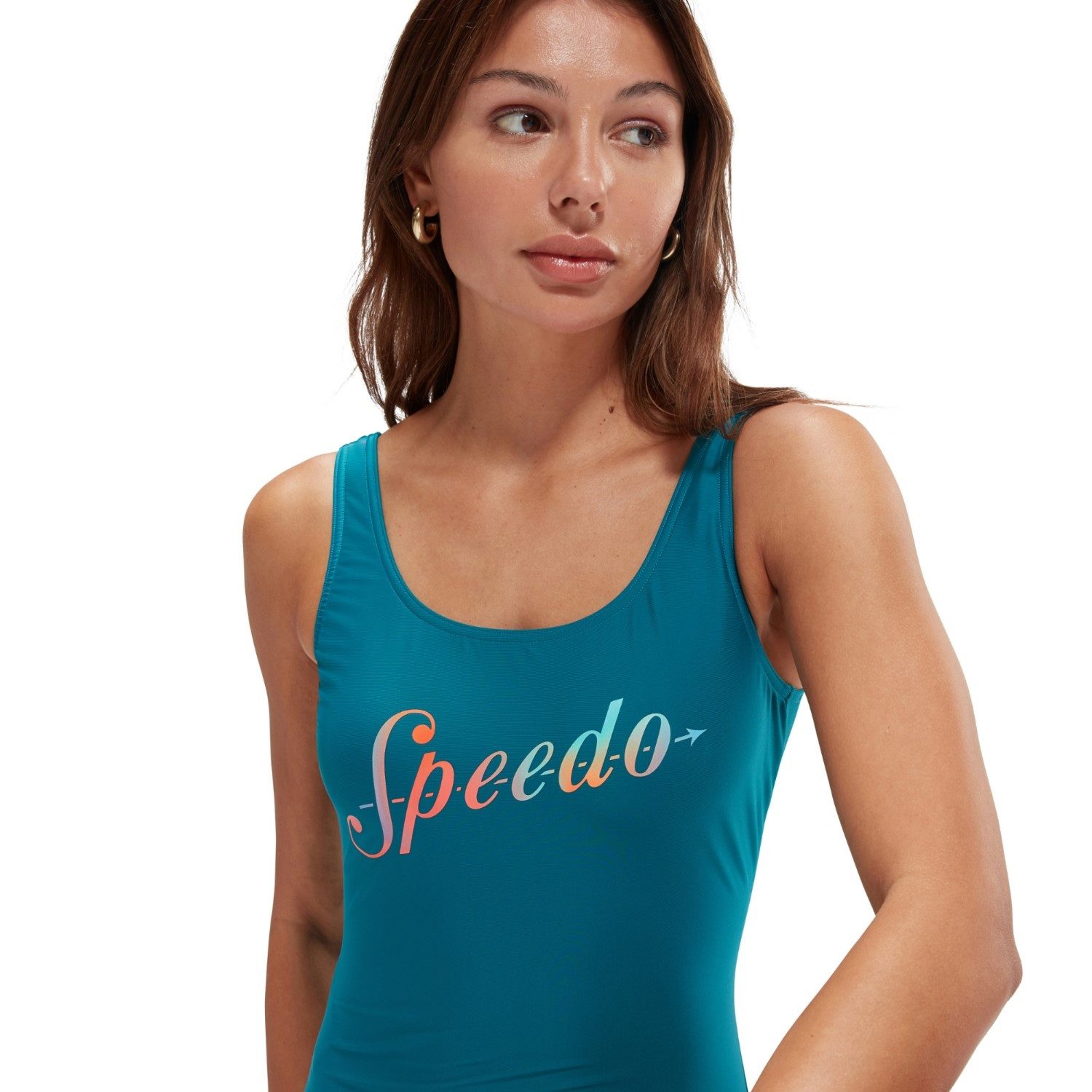 Speedo Badeanzug Badeanzug tiefem U-Rückenausschnitt