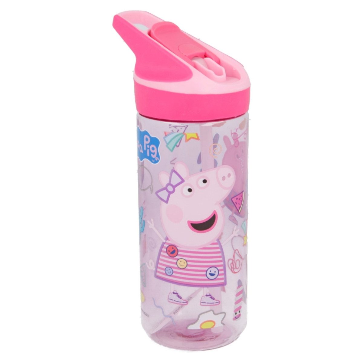 Storline Trinkflasche Peppa Pig – 620 ml Premium Schule & Freizeit mit Druckknopfdeckel