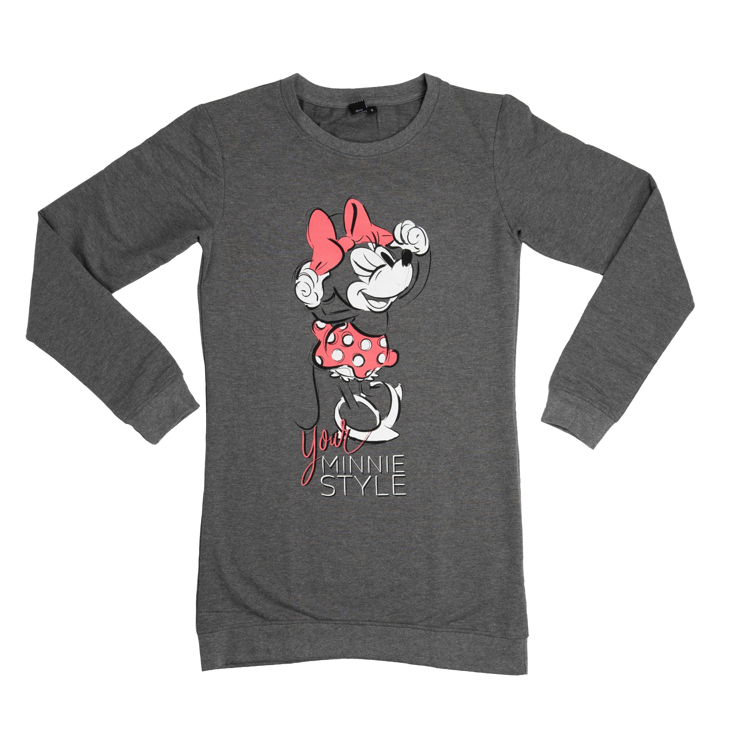 Disney Nachthemd Nachthemd Grau Labels® United für Damen Mouse Minnie