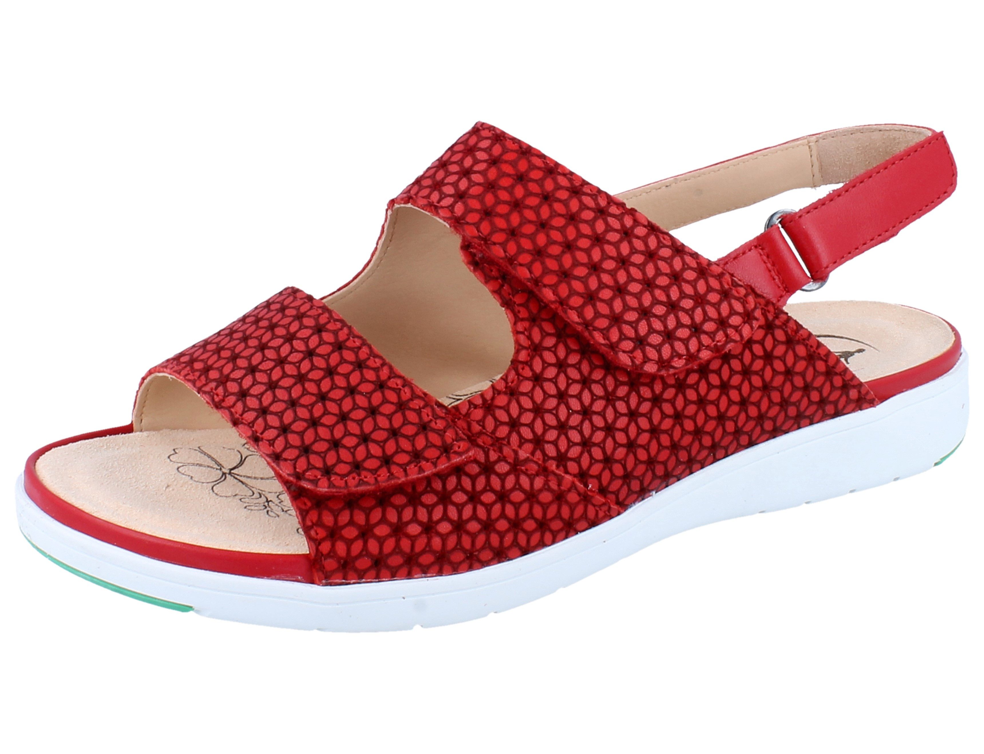Ganter GANTER Gina G Sandale red/Flora - Größe: 37 Sandale Wechselfußbett