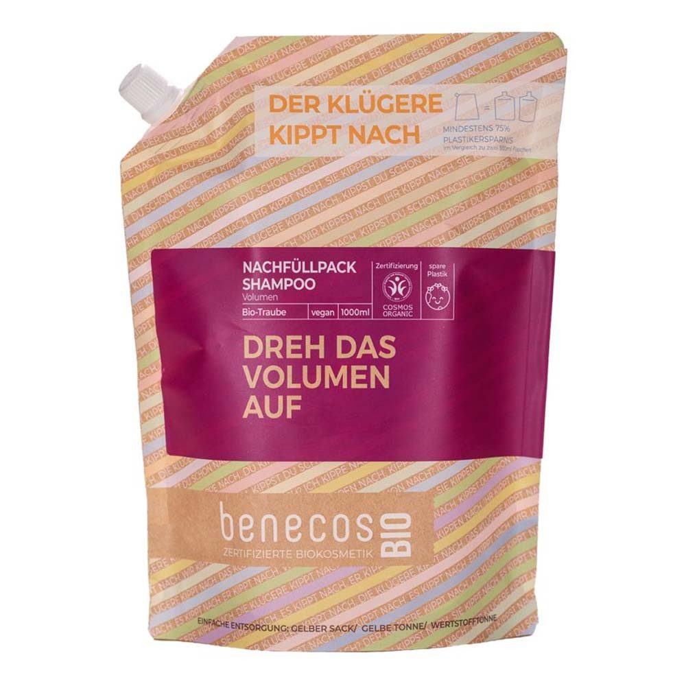 Benecos Haarshampoo Traube - Shampoo Volumen Refill 1L