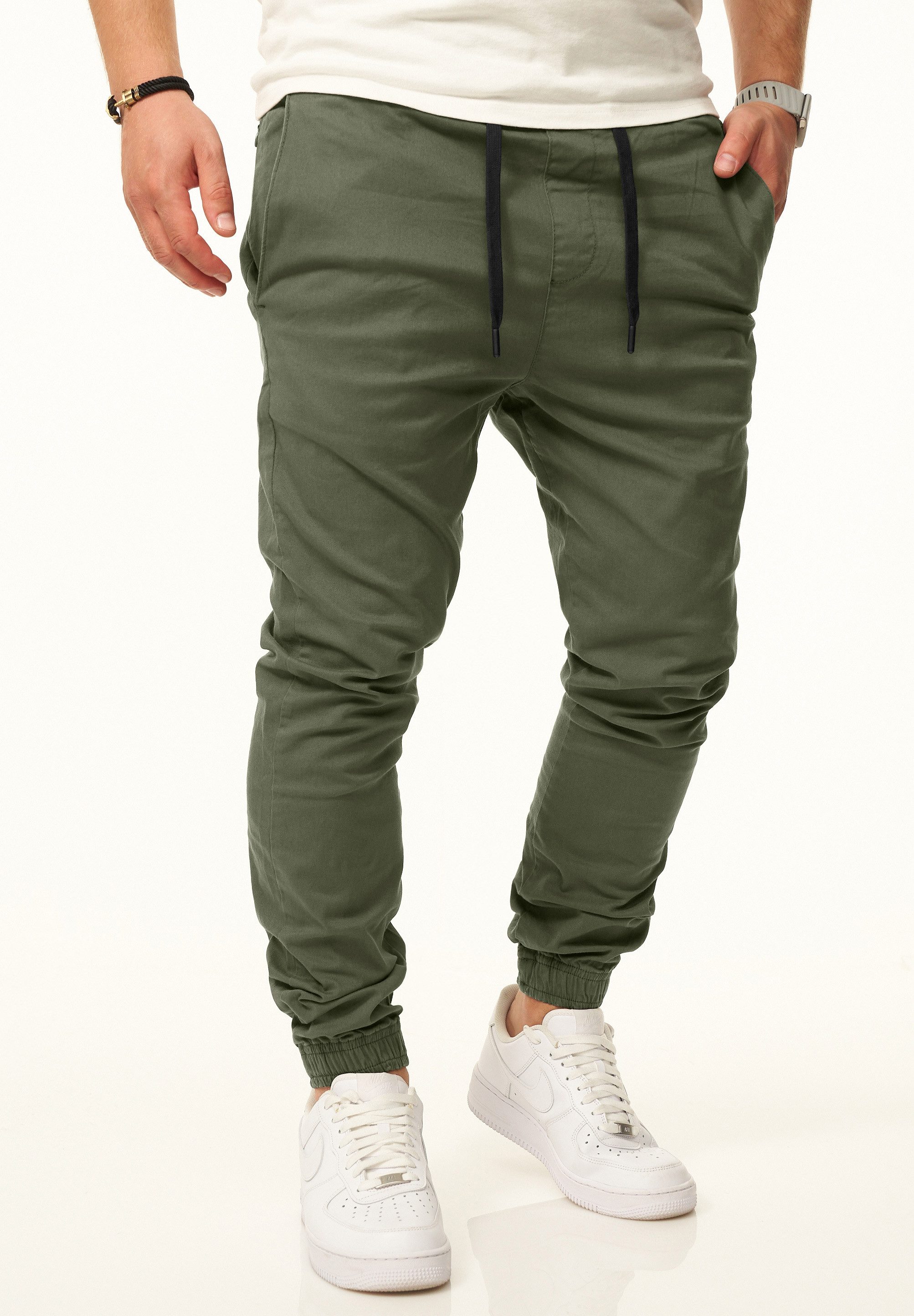 DAILY COTTON Chinohose als Jogger Jeans Freizeithose mit Gummibund Stoffhose im Regular-Fit mit Extra Save-Pocket – Bild 2 von 5