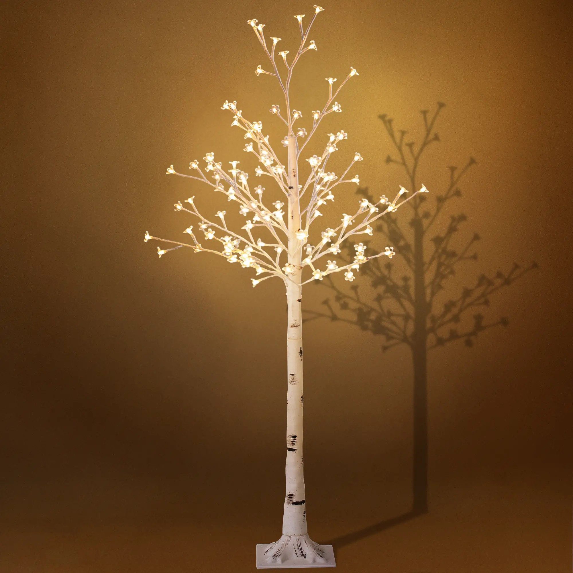 Kunstbaum LED Lichterbaum 150 cm LED Baum mit 120 warmweißen LEDs Birke, Bl günstig online kaufen