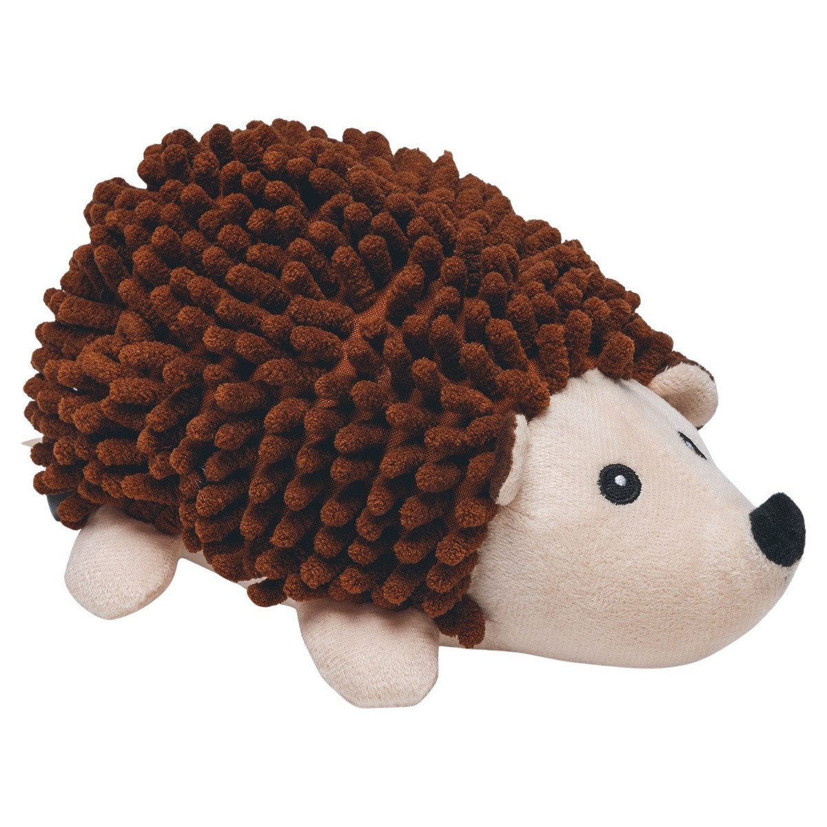 Beeztees Tierkuscheltier Hundespielzeug Igel Spike aus Plüsch braun