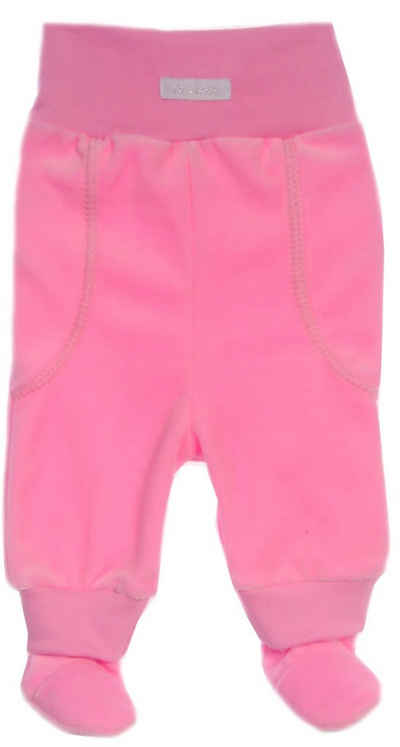 La Bortini Nickihose Hose mit Füßchen Babyhose für Neugeborene warm 44 46 50 56 62