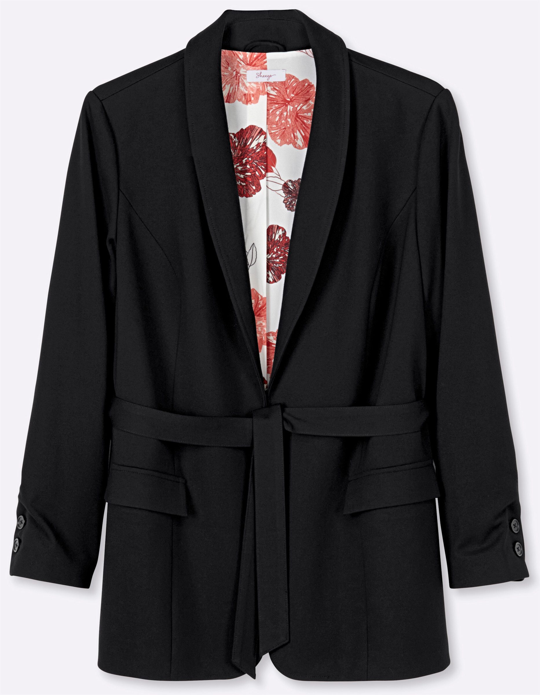 Sheego Blusenblazer Shirtblazer Langarm