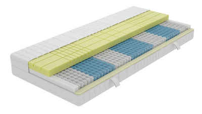 Taschenfederkernmatratze Deluxe 7-Zonen Federkernmatratze mit 3D Kaltschaum, Optimale Anpassung, AM Qualitätsmatratzen, 24 cm hoch, 90x200 cm