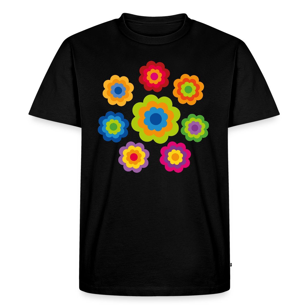 Spreadshirt T-Shirt 70er Jahre Hippie Flower günstig online kaufen