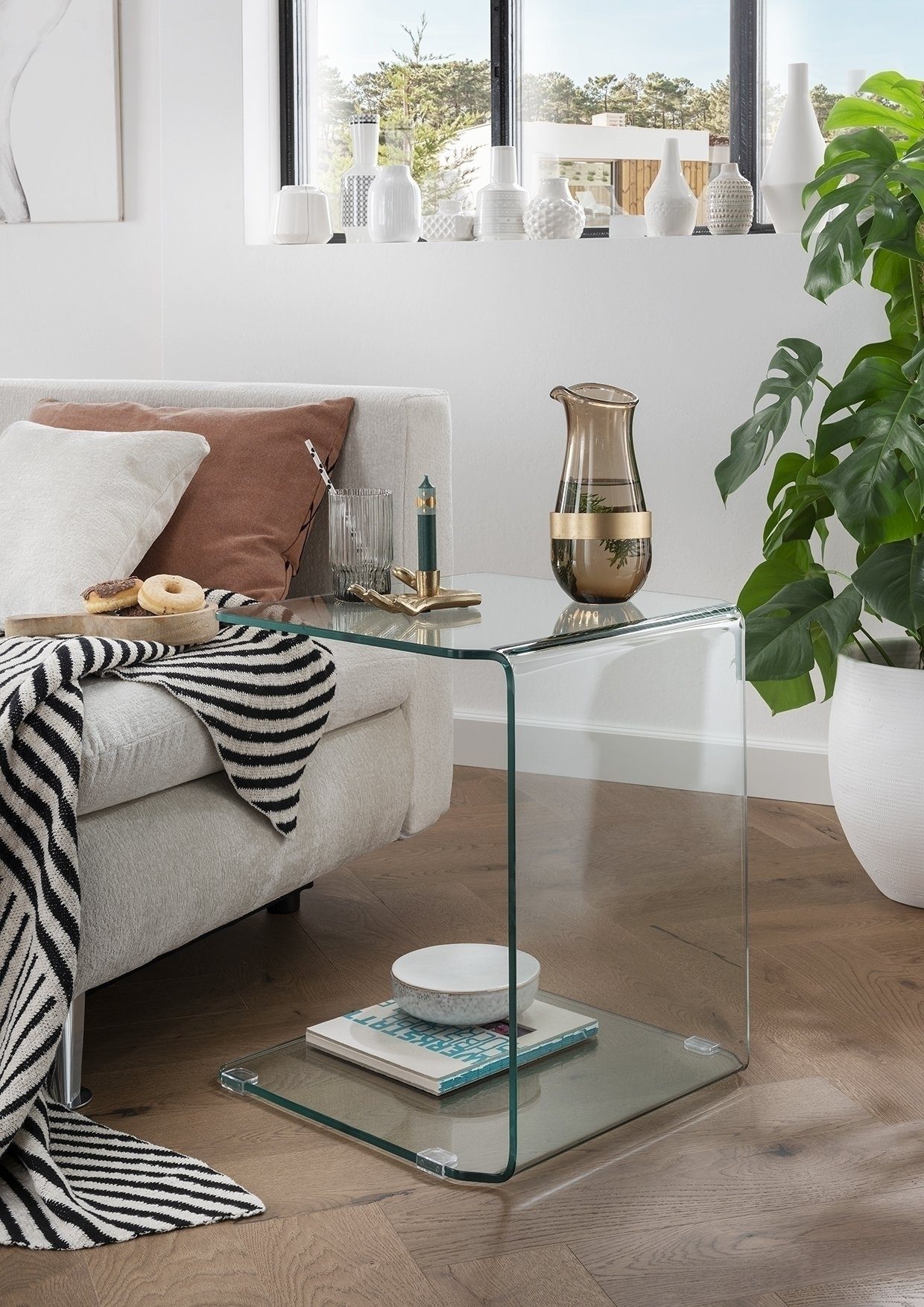 freiraum Beistelltisch 7/147, in Klarflas, Glas - 45x51x50cm (BxHxT) günstig online kaufen