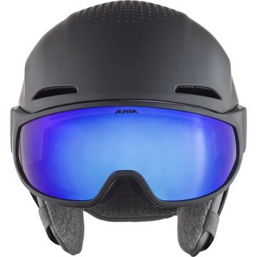 Alpina Sports Skihelm Alpina Alto Q-Lite Visier Skihelm Snowboardhelm charcoal rose A9236