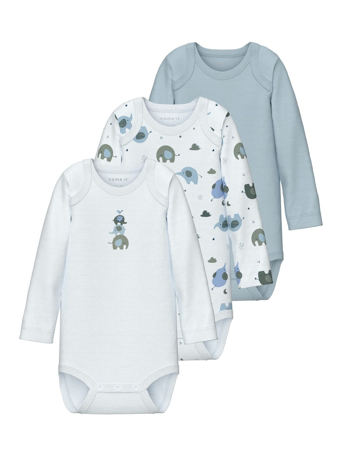 Schlafoverall NBMBODY 3P LS BABY ELEPHANT NOOS