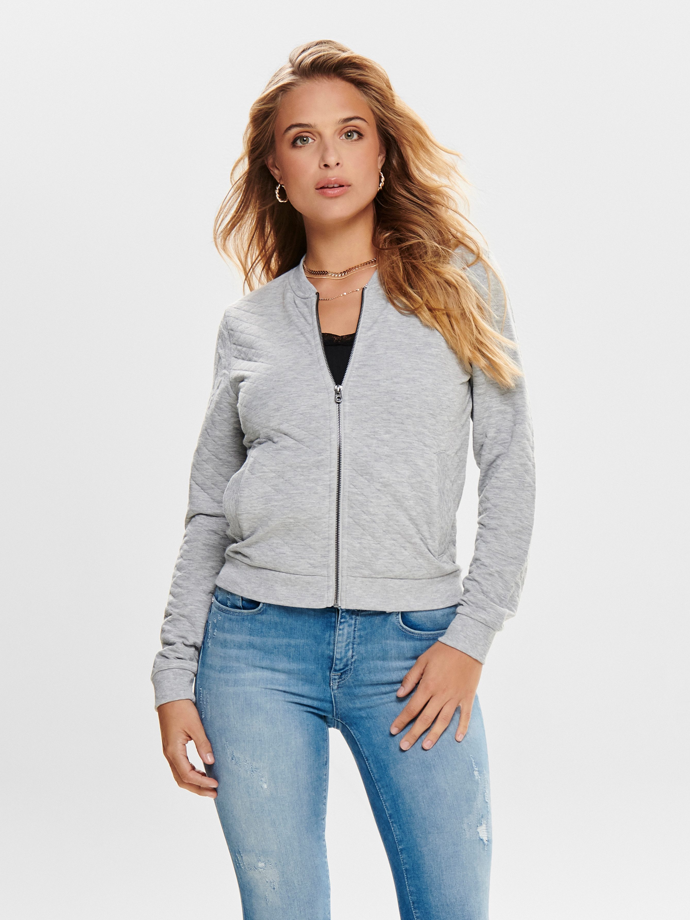 ONLY Sweatjacke ONLJOYCE L/S BOMBER SWT NOOS Polyester, regular fit günstig online kaufen