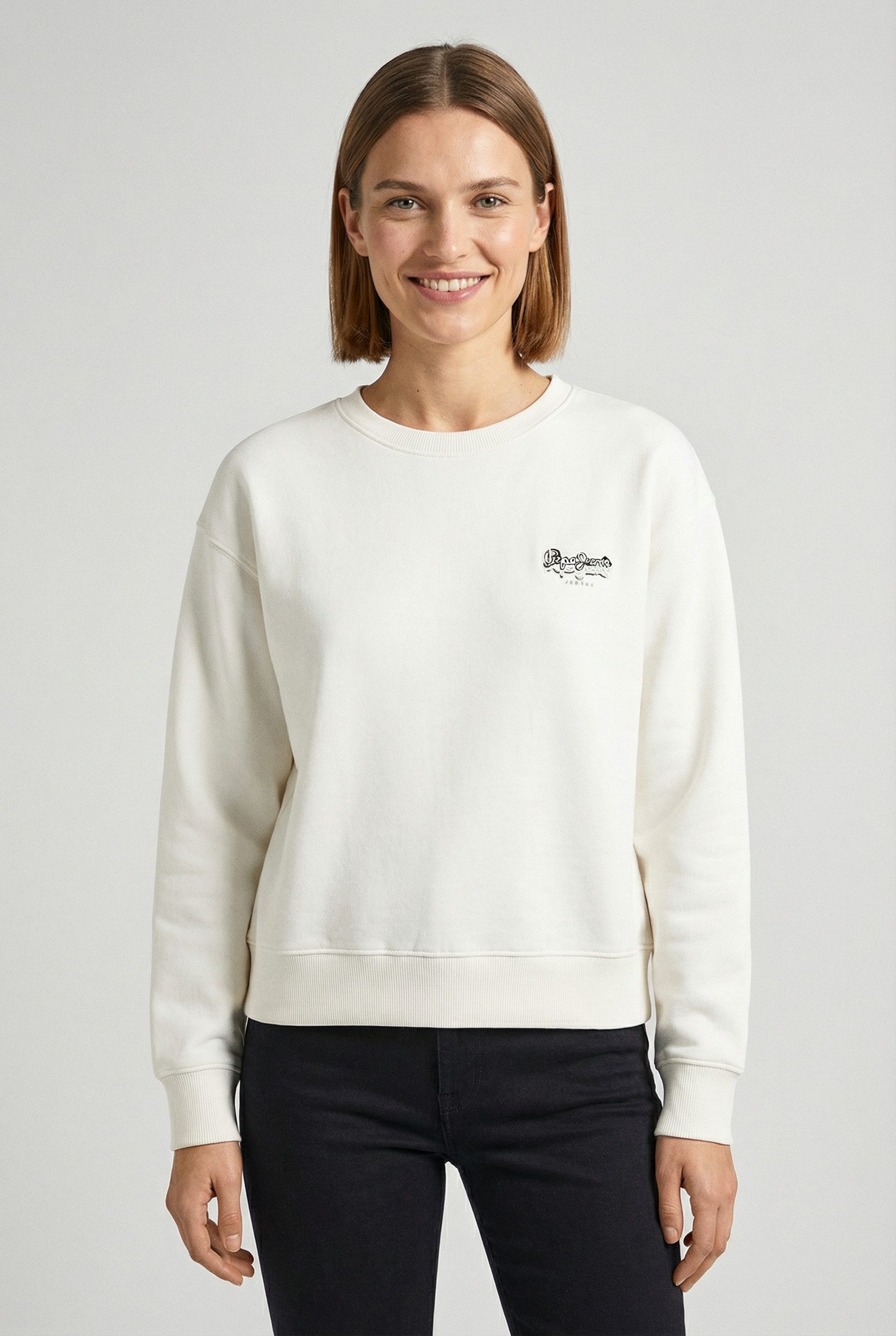 Pepe Jeans Sweatshirt LETHA mit geripptem Rundhals