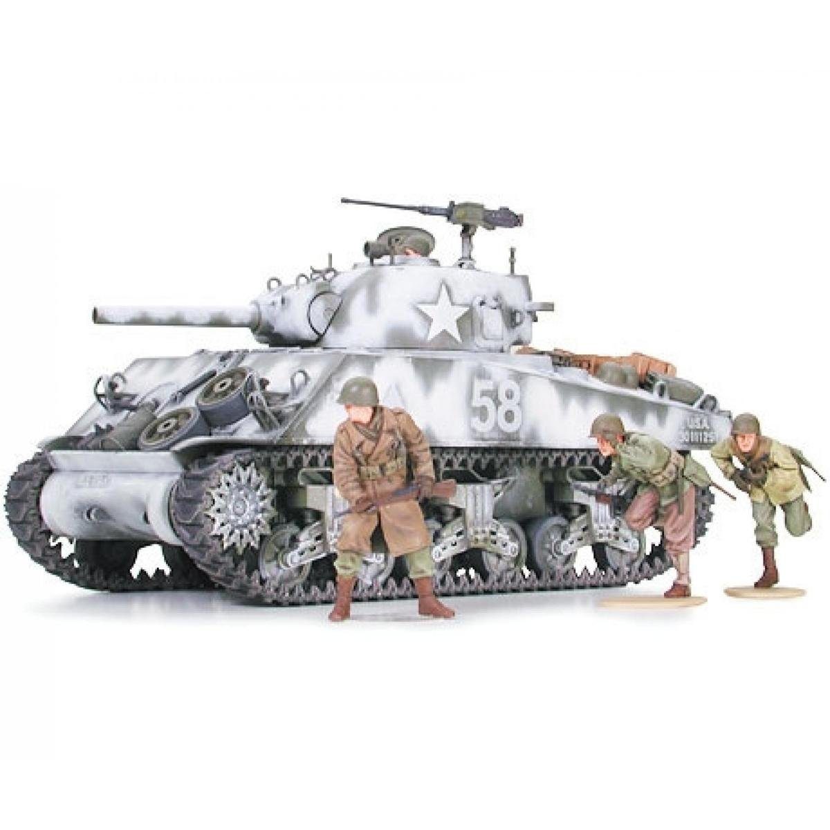 Tamiya Modellbausatz 300035251 - Modellbausatz,1:35 US Sherman M4A3 105mm Haub. (9)
