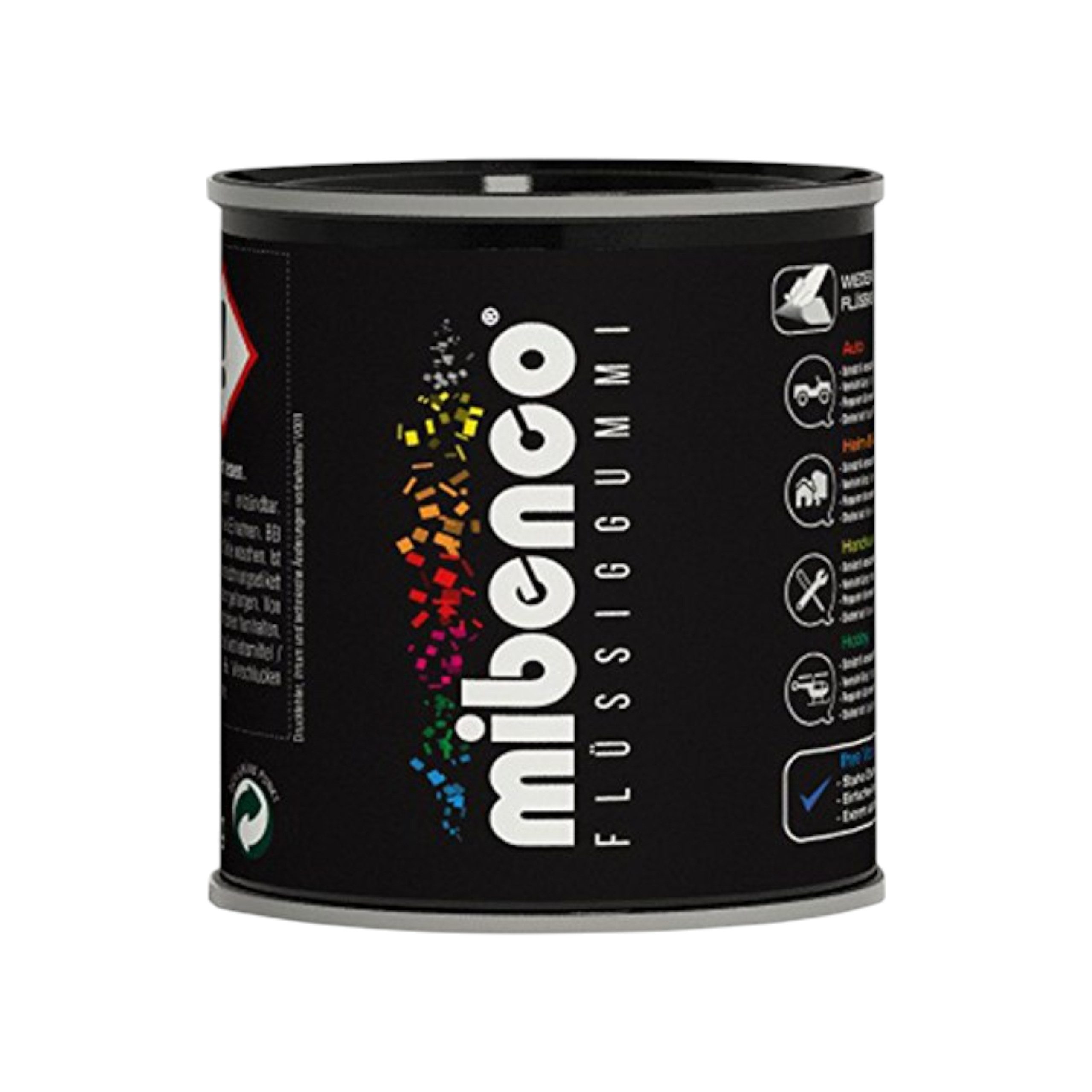 mibenco Lack mibenco Flüssiggummi Pur Schwarz Matt 175g – Schutz & Isolation