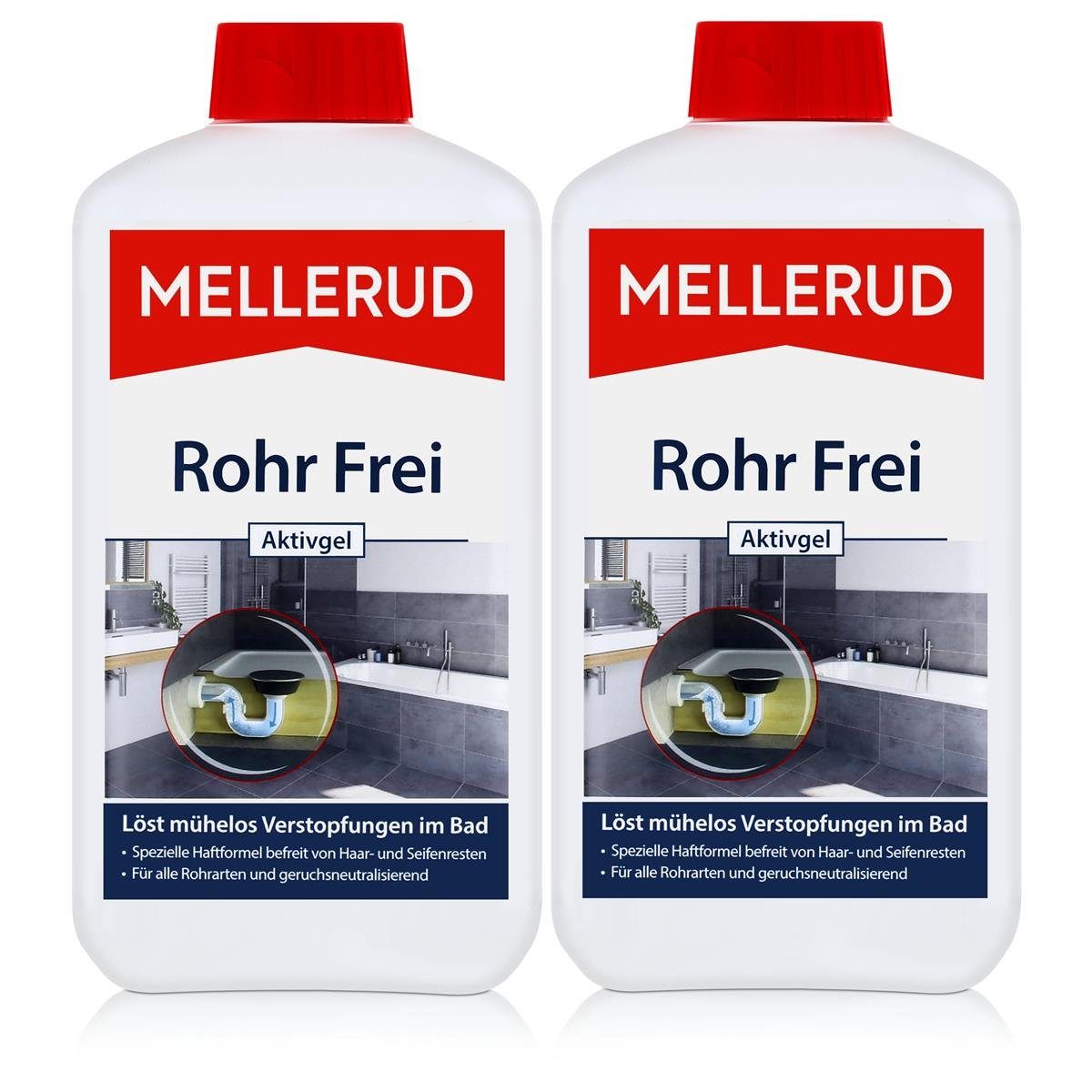 Pack) Aktivgel Frei Rohr Badreiniger Verstopfungen Mellerud Löst Mellerud 1L - (2er Bad im