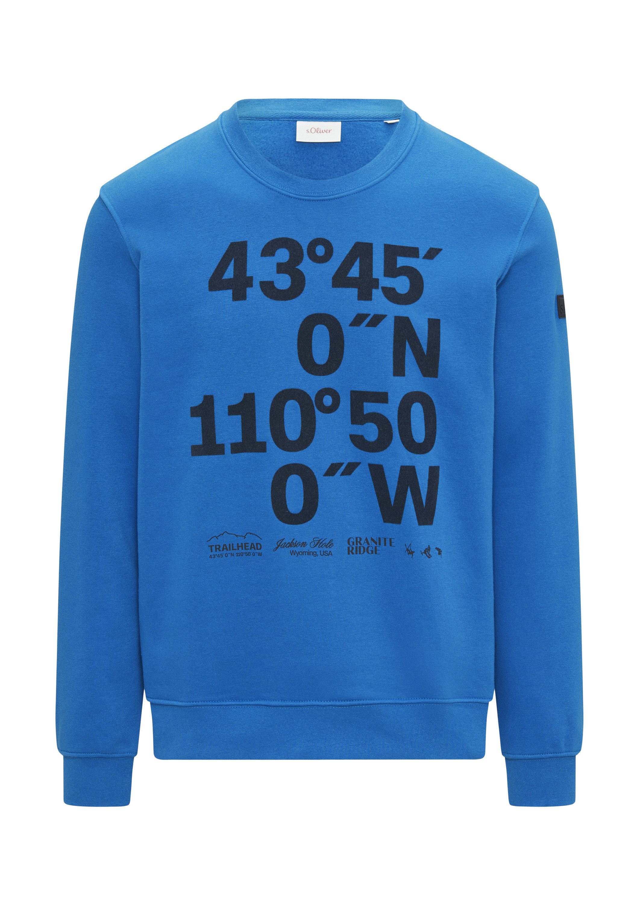 s.Oliver Sweatshirt Sweatshirt Sweatshirt mit Flock-Print günstig online kaufen