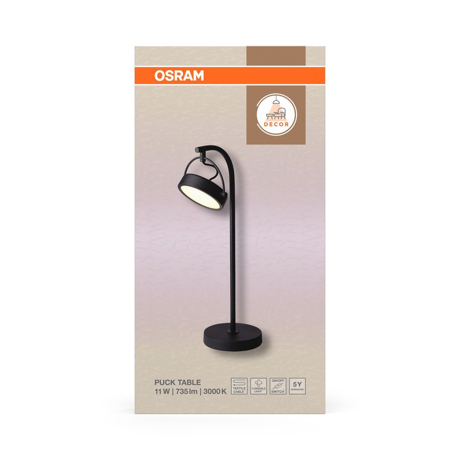 Licht-Erlebnisse Nachttischlampe KORENAR, LED fest integriert, Warmweiß, LED 51.5 cm 3000 K Modern