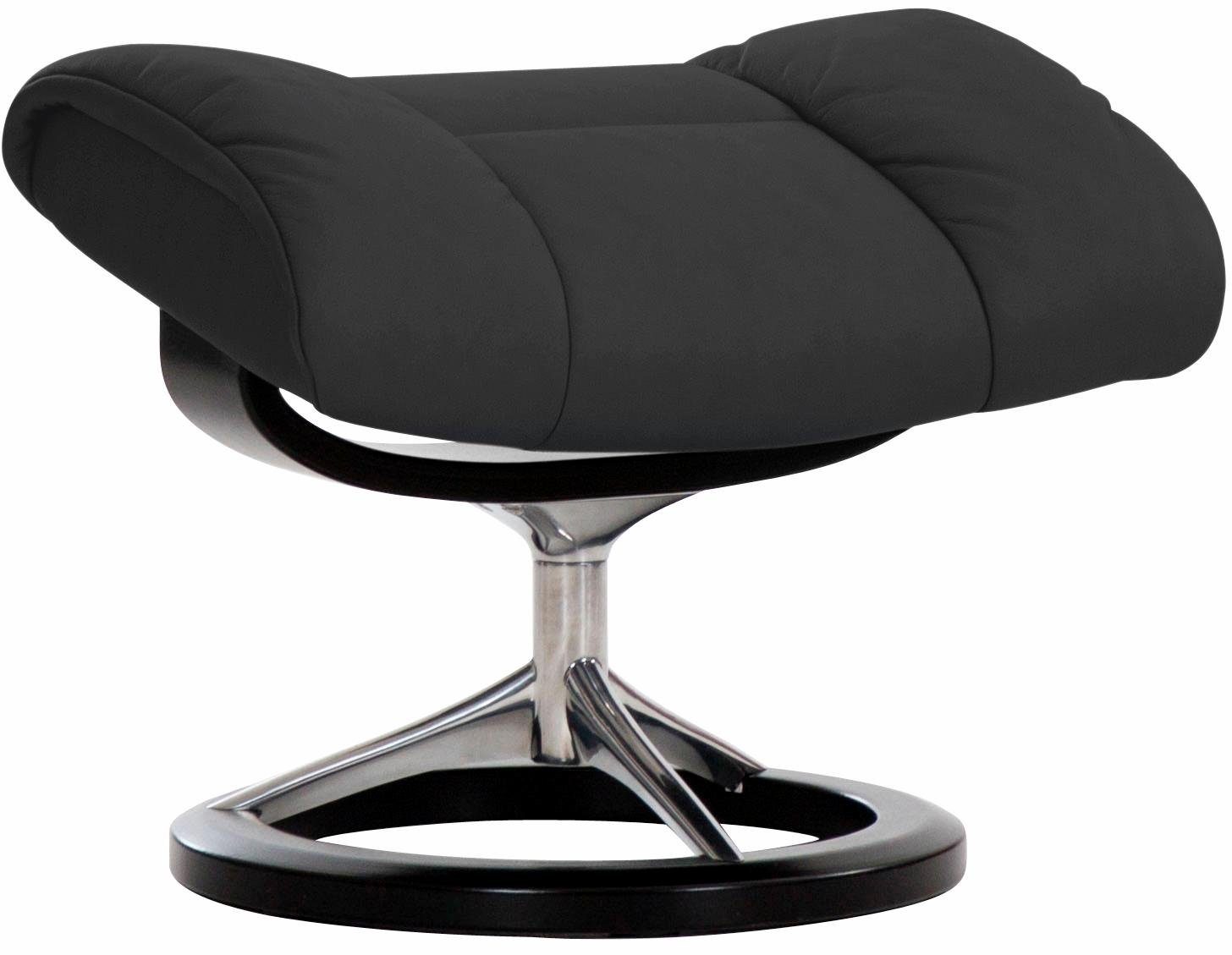 Stressless® Relaxsessel Ruby (Set, Relaxsessel mit Hocker), mit Signature Base, Größe L, Gestell Eiche, Wenge, Braun & Schwarz