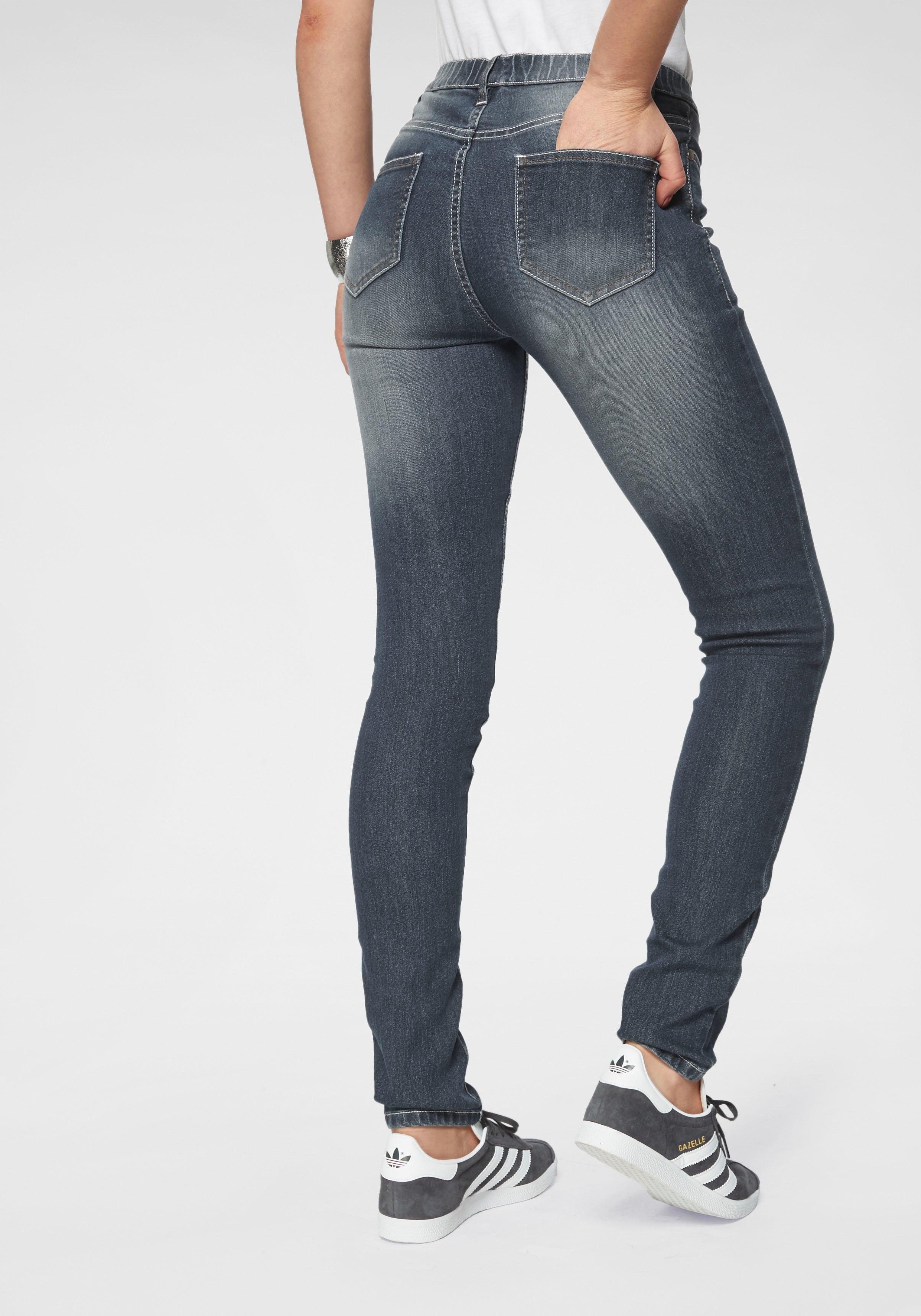 Flashlights Jeansjeggings (Packung, 2er-Pack) enge Passform, Röhrenjeans, Used-Look-Waschung, hohe Leibhöhe