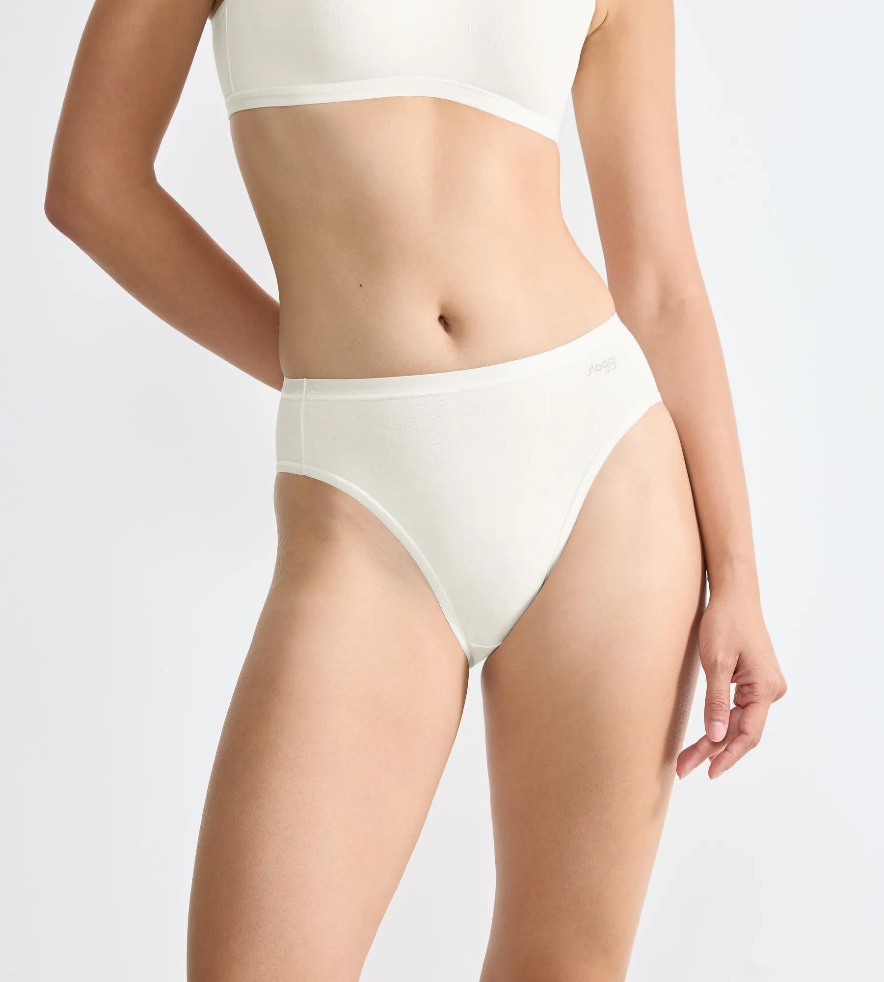 sloggi Tai-Slip GO Daily Cotton (3er Pack) Glanz-Effekt Details, hoher Beinausschnitt, weich, elastisch