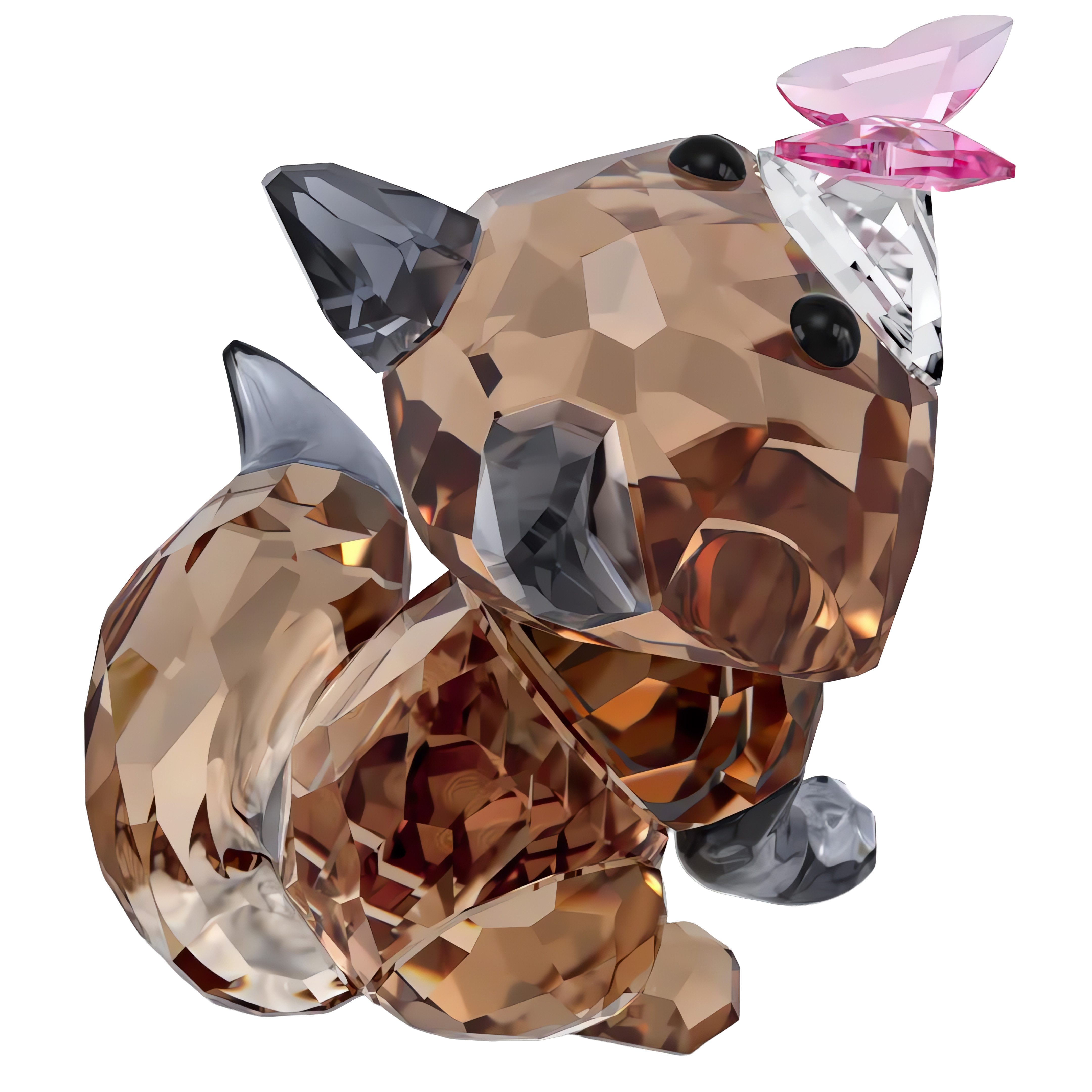Swarovski Tierfigur Kristallfigur Sammelfigur Idyllia Fuchs und Schmetterling, (1 St) – Bild 4 von 5