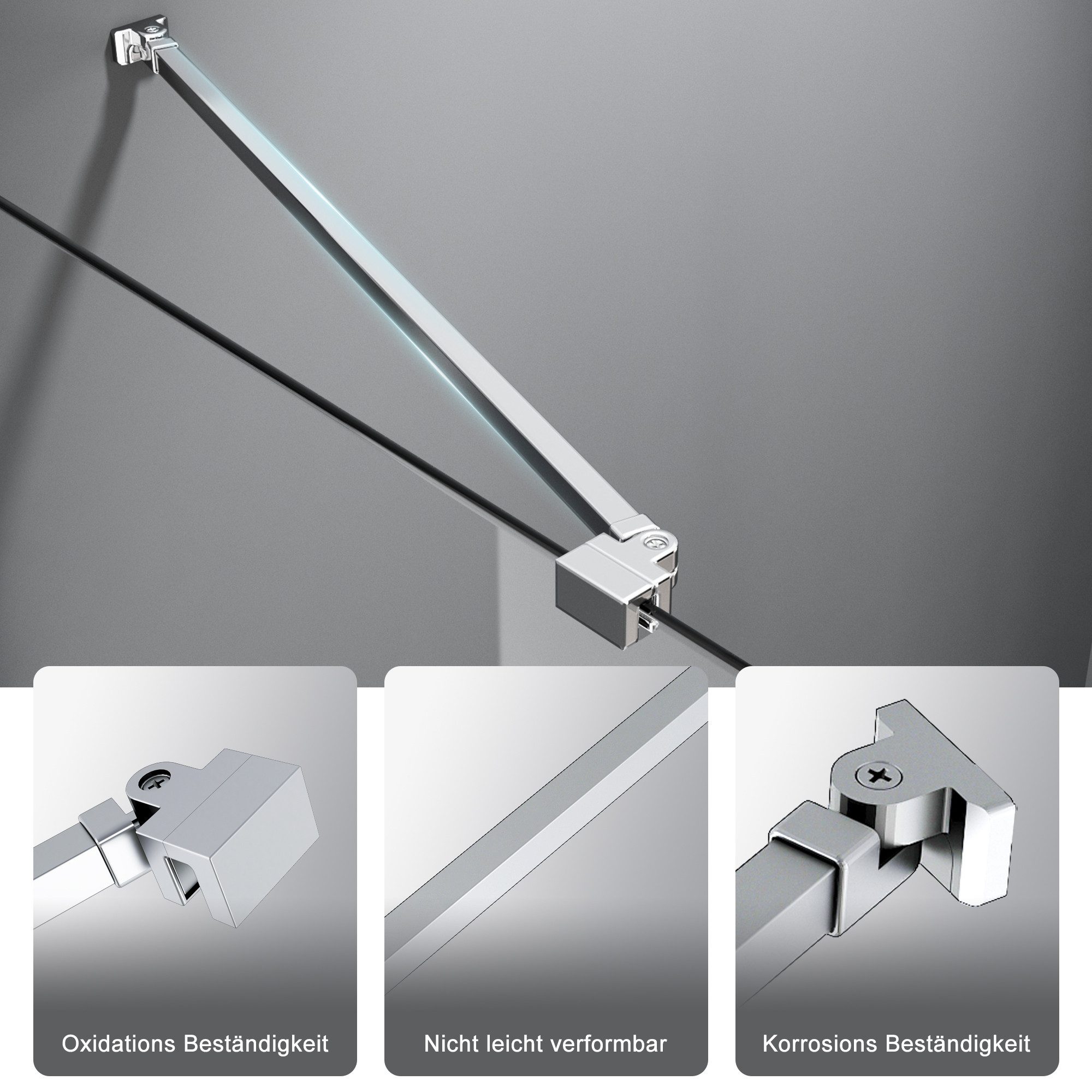 Boromal Duschwand-Stabilisationsstange Stabilisator Haltestange Stabilisier günstig online kaufen