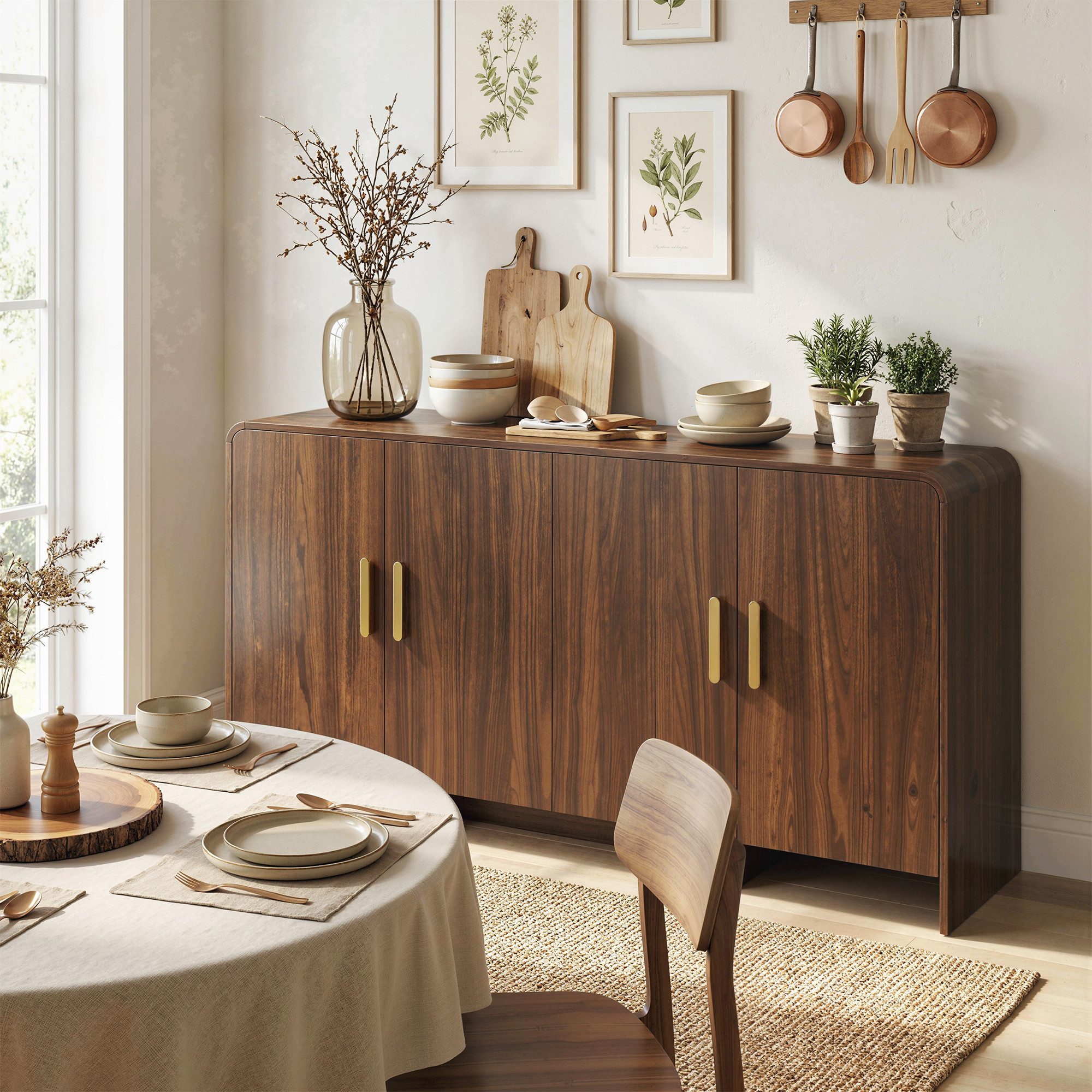 HOMCOM Sideboard (Packung, 2 St., 1), Breite 152 cm