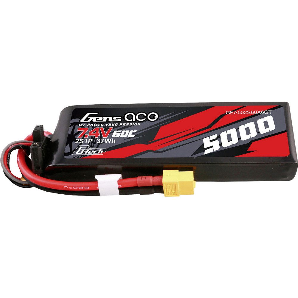 Gens ace Gens ace Modellbau-Akkupack (LiPo) 7.4 V 5000 mAh Block XT60 Akku 5000 mAh