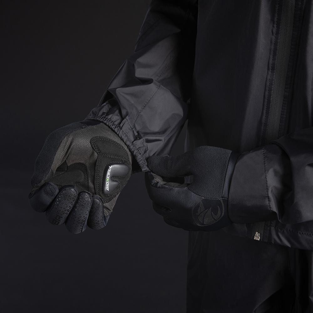 Fahrradhandschuhe CHIBA Rainjacket - wasserdichte, atmungsaktive Radhandschuhe schwarz X