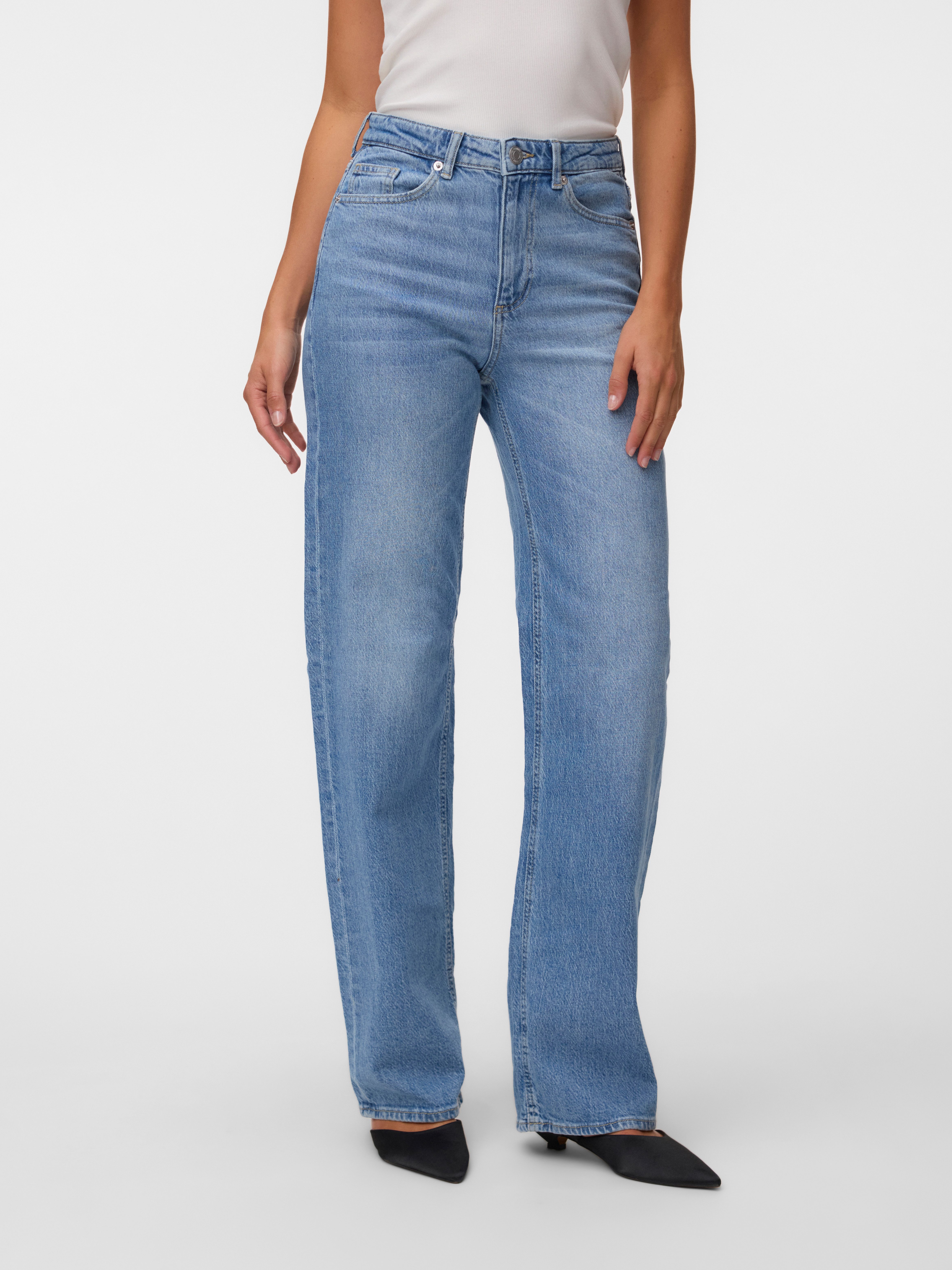 Vero Moda High-waist-Jeans VMTESSA HR WIDE JEANS RA3065 GA NOOS Baumwollmischung, high waist, wide fit