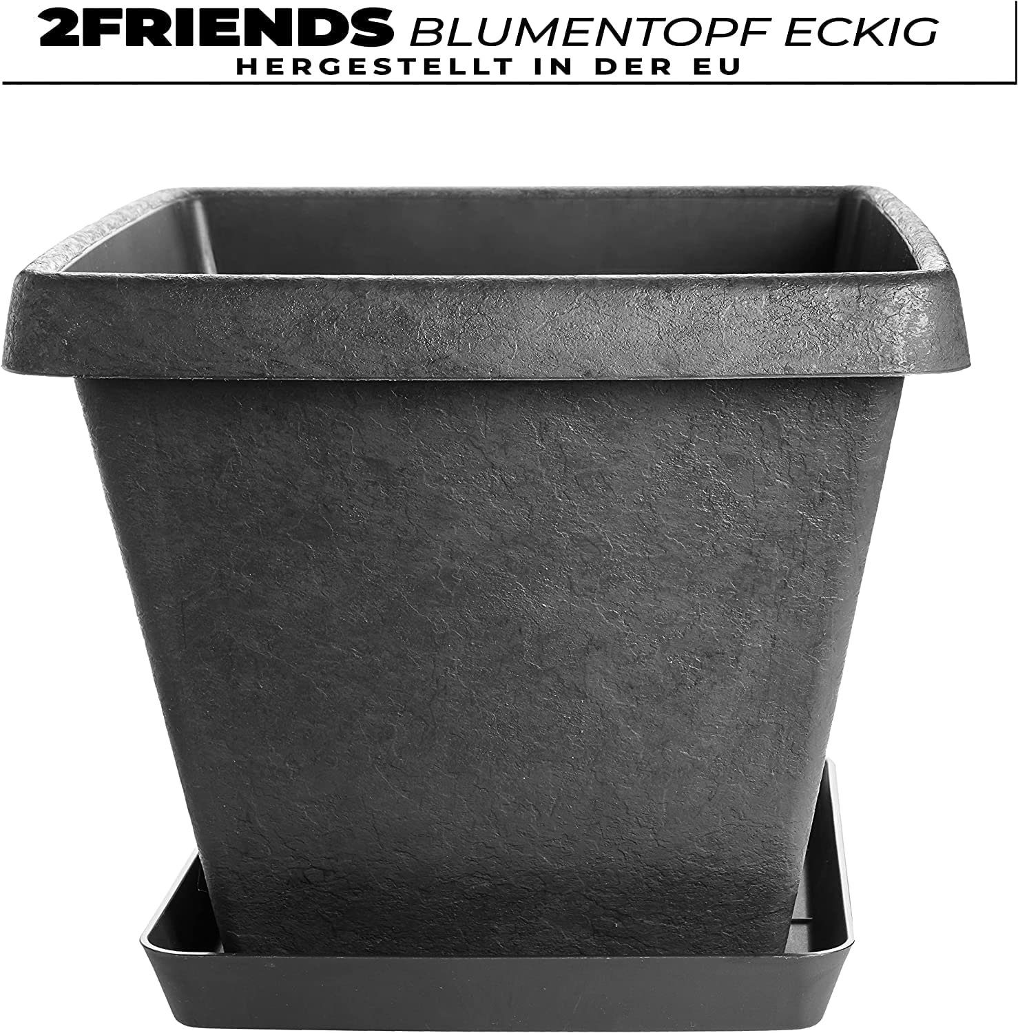 Centi Pflanzkübel Blumenkübel mit Untersetzer Gross, Pflanzkübel groß