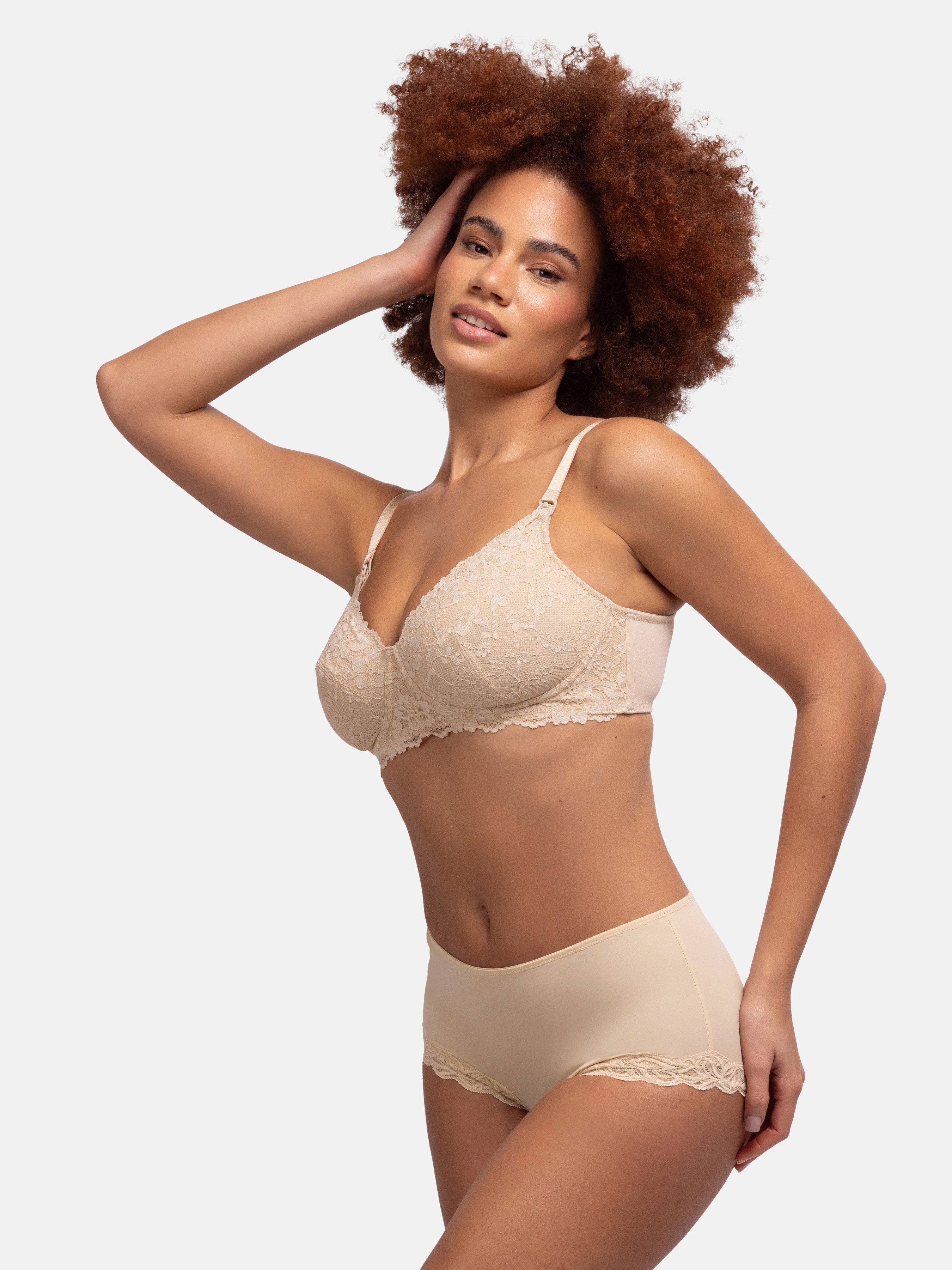 Dorina Still-BH Valeria Nursing Bra mit Bügel, Stillclips für Einhandbedienung, mit Spitze