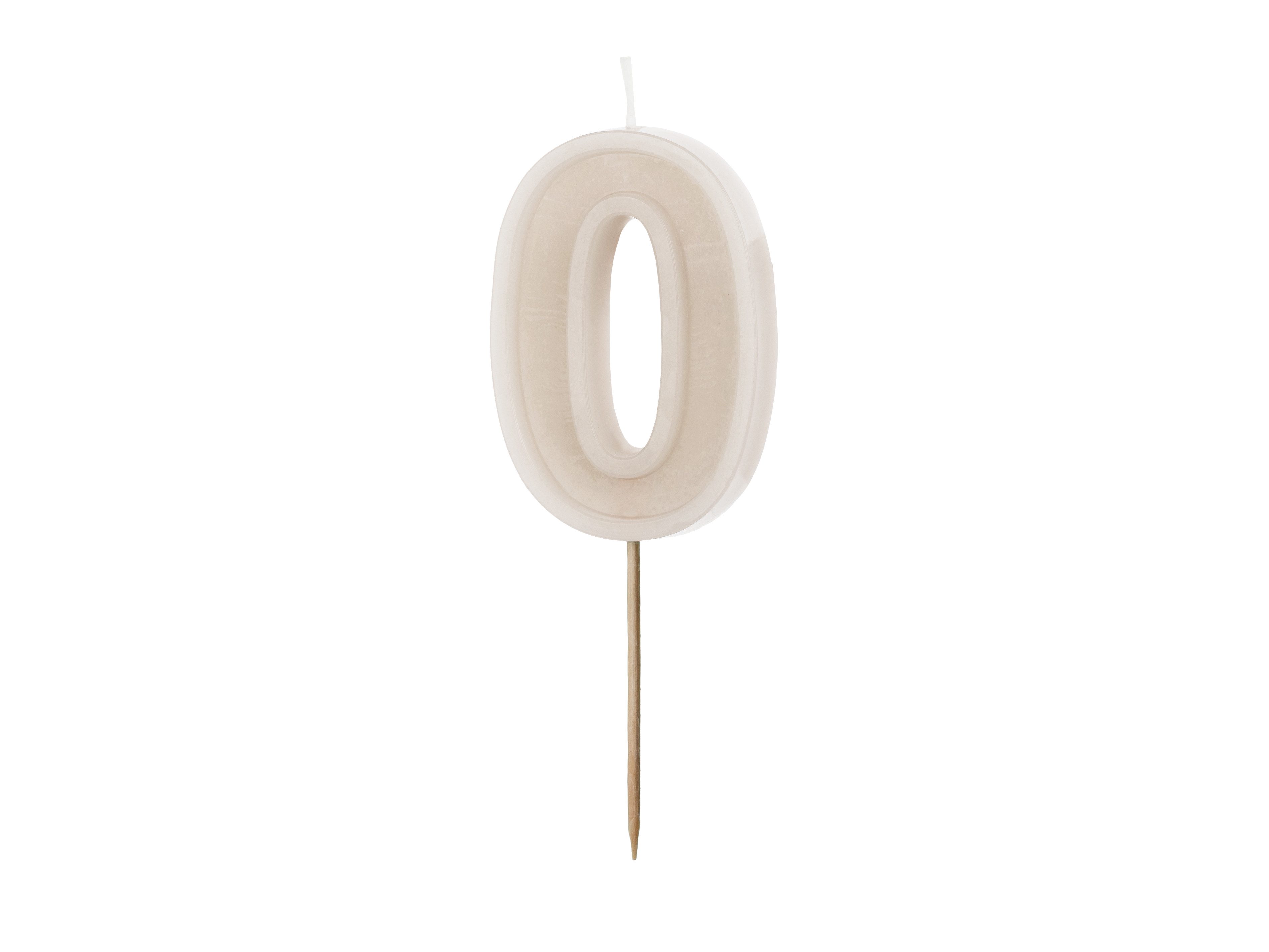 partydeco Geburtstagskerze Свечиzahl #0, 6 cm Grau