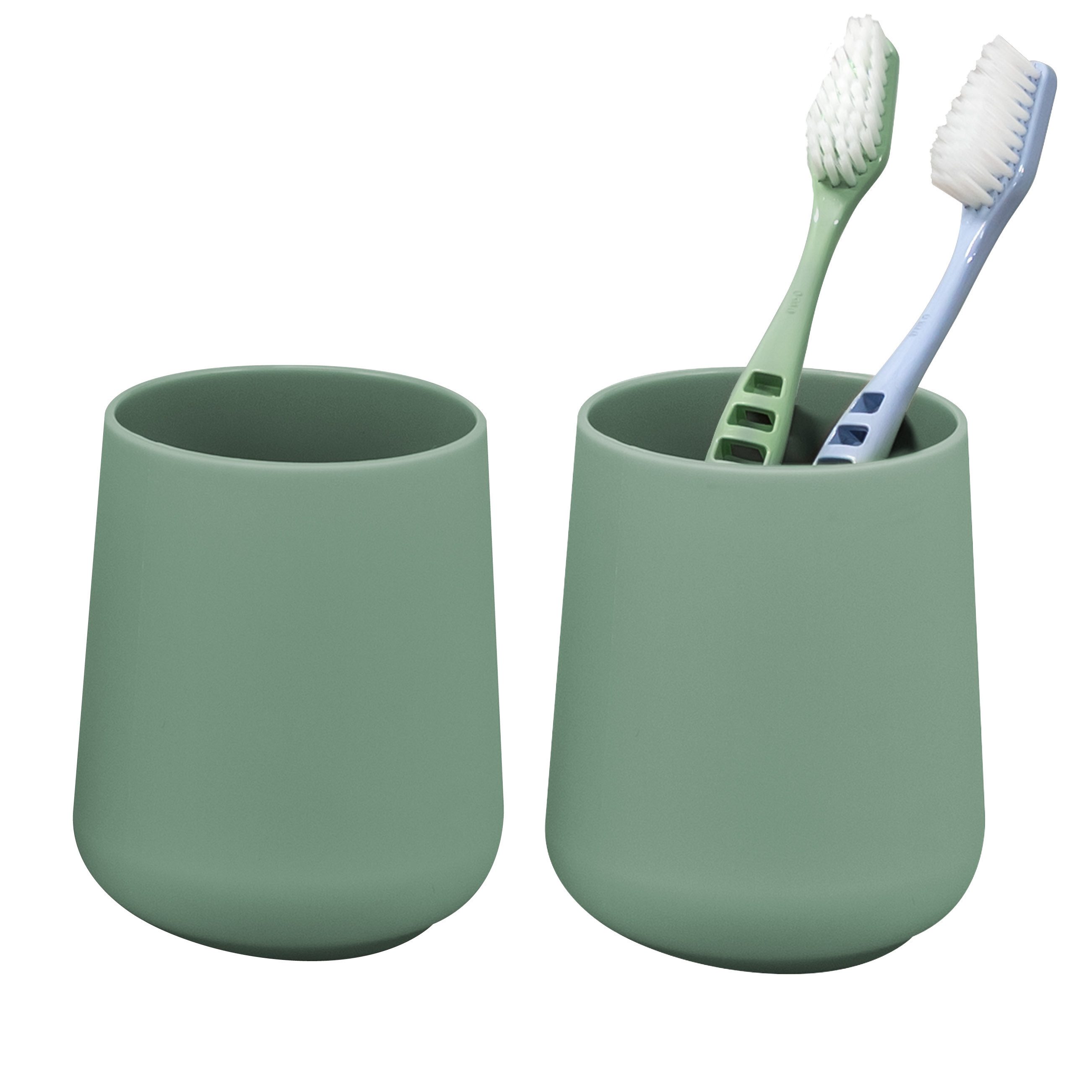 eluno Zahnputzbecher TESERO 2tlg. Soft-Touch, (2-St)