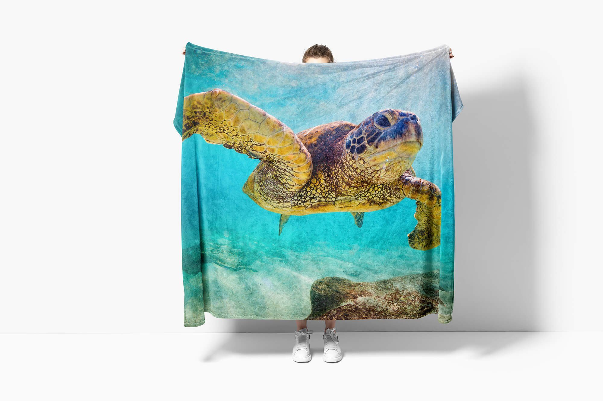 Sinus Art Handtücher Handtuch Strandhandtuch Saunatuch Kuscheldecke mit Tie günstig online kaufen