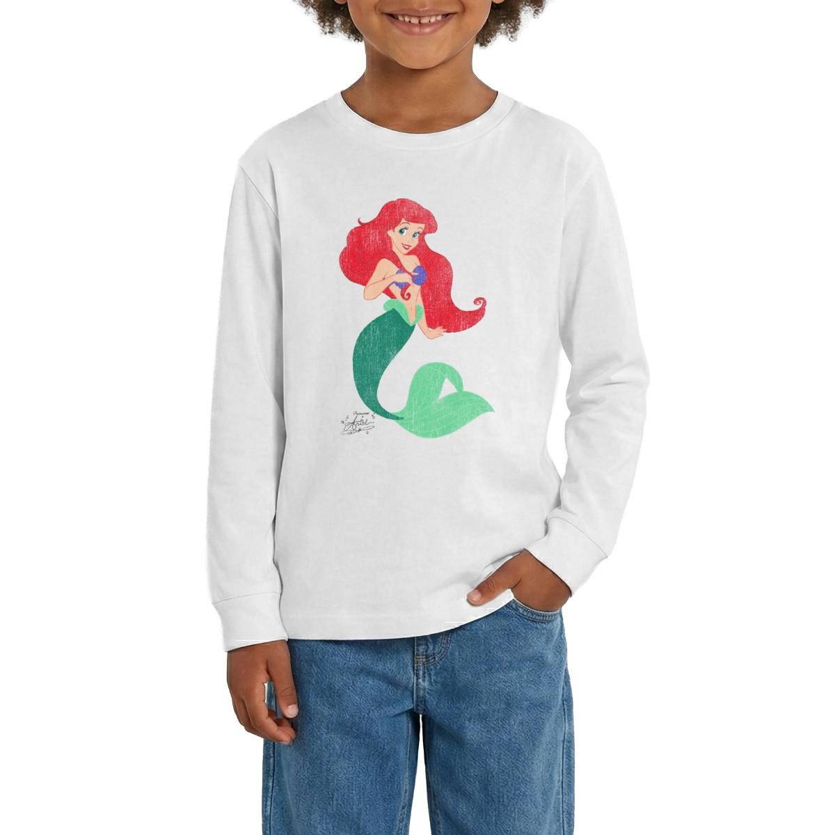 Spreadshirt T-Shirt Arielle Vintage Look Teenager Premium Langarmshirt (1-tlg)