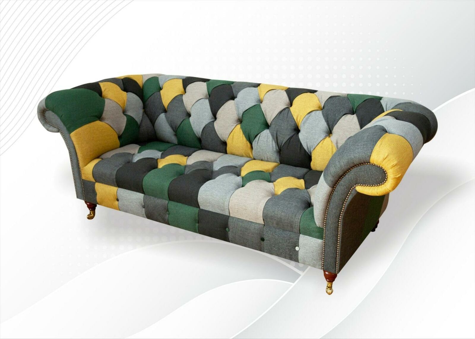 Chesterfield-Sofa, Sofa Design Mehrfarbig Neu Wohnzimmer JVmoebel Chesterfield Couchen Modern